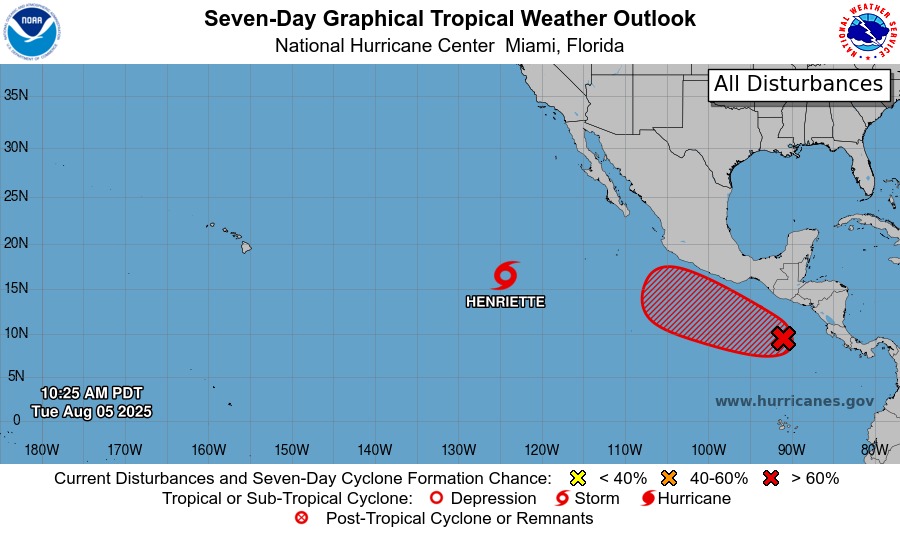 Onda tropical número 20 con alta probabilidad de evolucionar a ciclón tropical