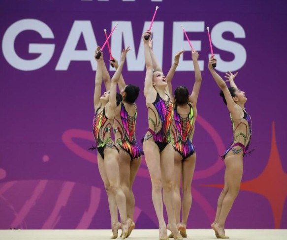 Oro para México en gimnasia rítmica por equipo femenil