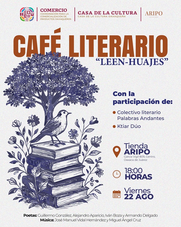 Invita Casa de la Cultura Oaxaqueña a la oferta literaria “Leen-Huajes”