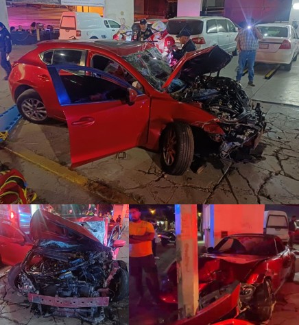 Borracho huye del alcoholímetro, atropella a un policía vial y choca contra otros dos vehículos   