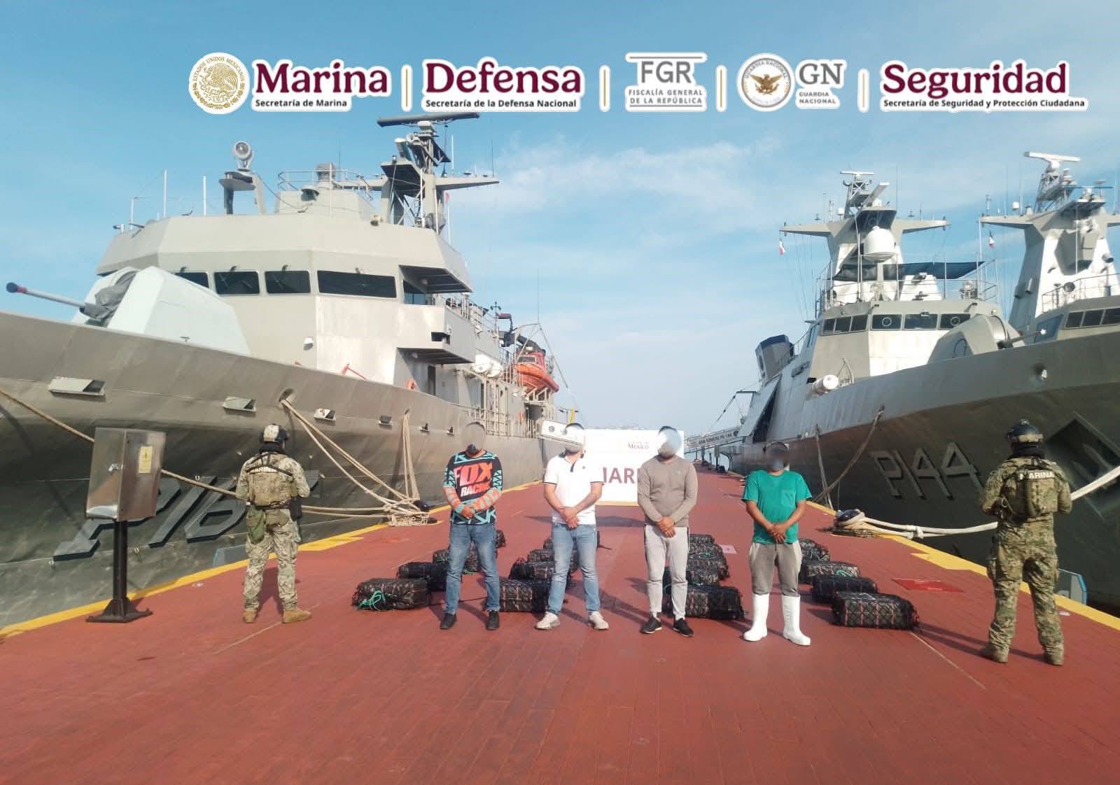 Aseguran 601 kilos de cocaína en costas de Guerrero