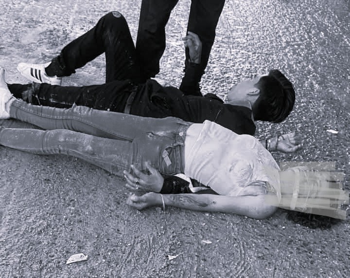 Pareja derrapa en Santa María Atzompa