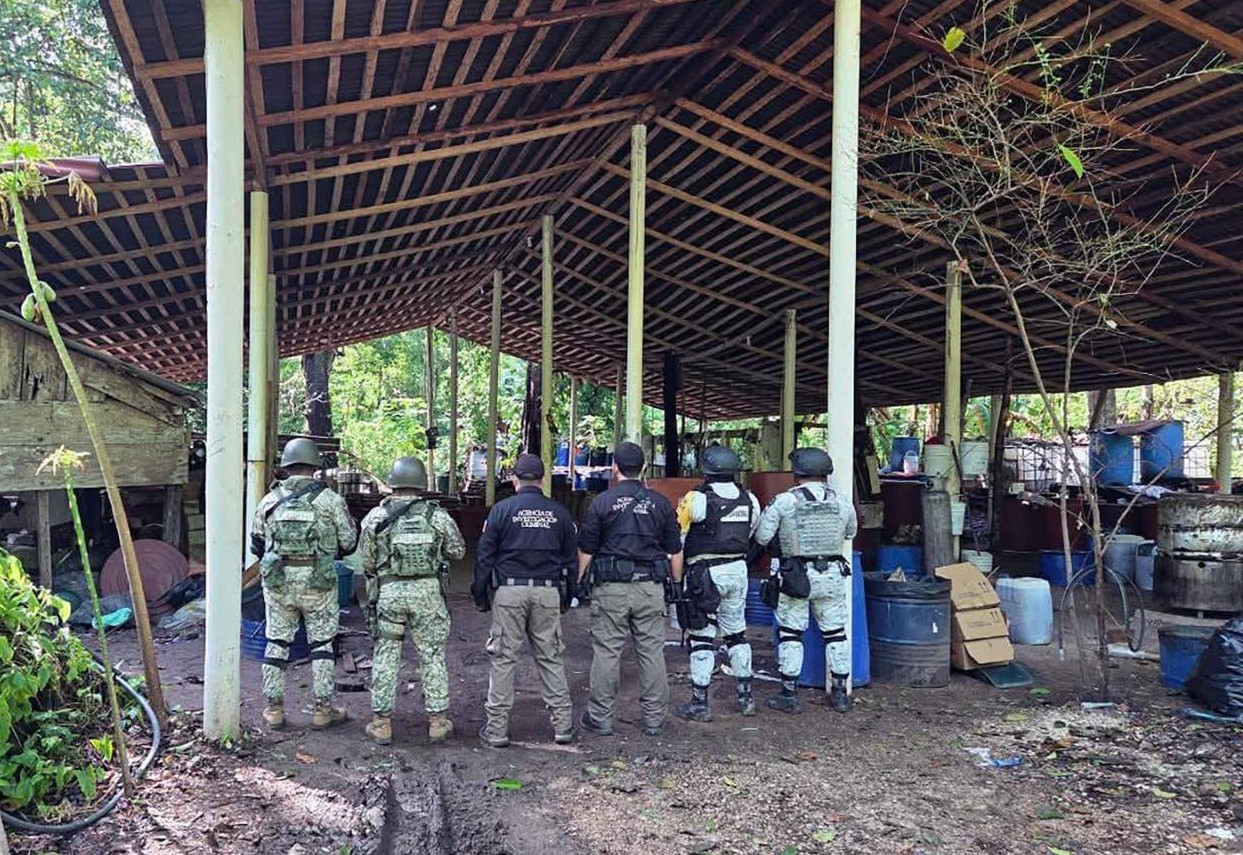 Desmantelan narcolaboratorio en Palenque, Chiapas