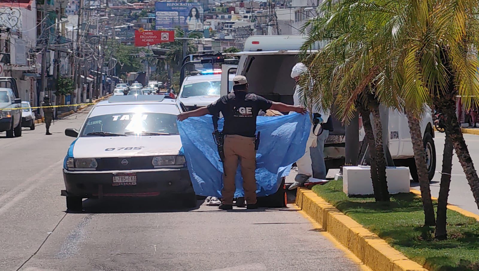 Ejecutan a taxista en la avenida Cuauhtémoc del Puerto de Acapulco