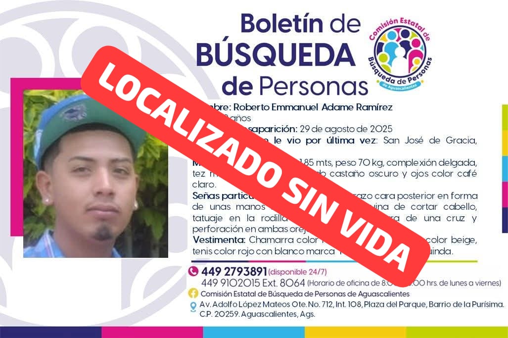 Hallan en fosa clandestina de Aguascalientes el cuerpo de joven desaparecido