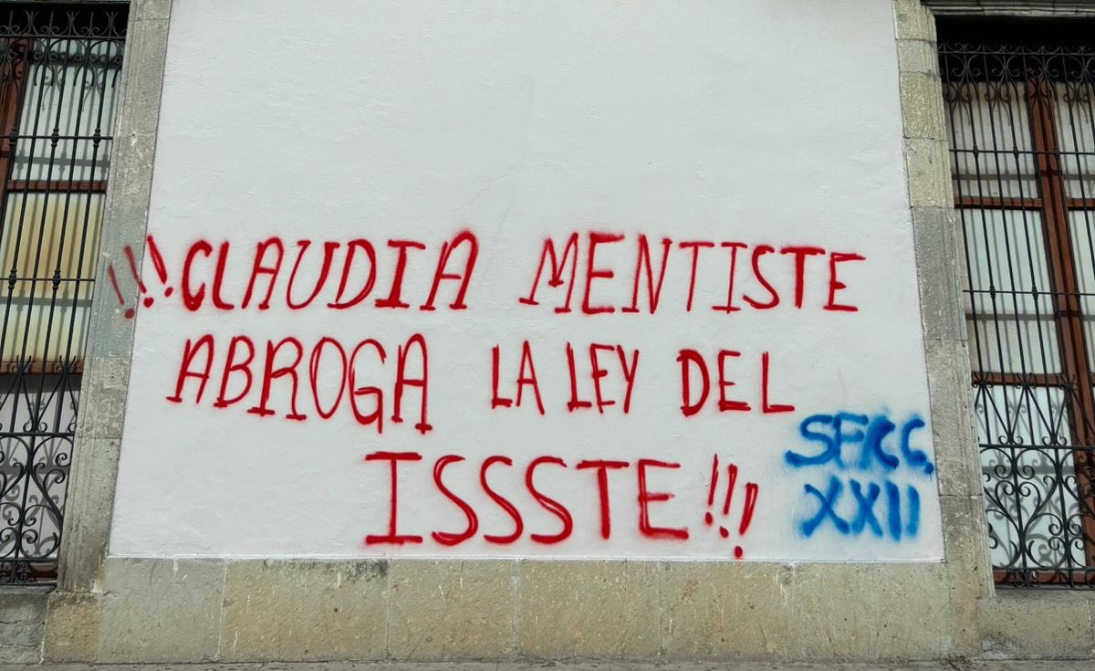 Sección XXII realiza diversas pintas en edificios del Centro Histórico de Oaxaca