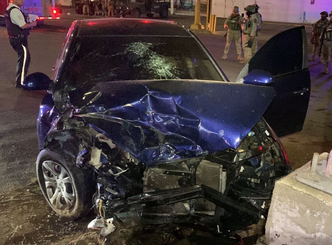 Choque entre patrulla militar y automóvil deja seis lesionados en Culiacán