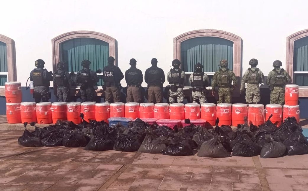 Aseguran más de una tonelada de metanfetamina en Zacatecas