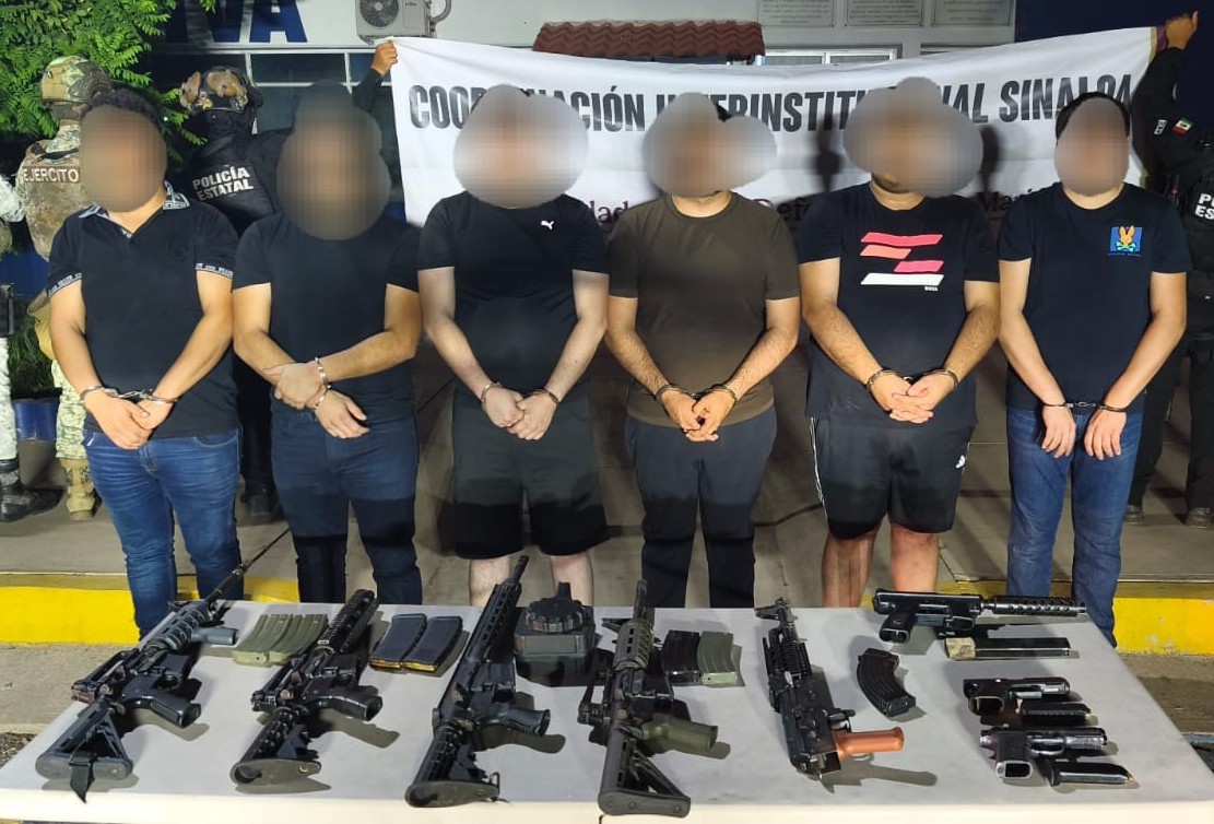 Tras un enfrentamiento detienen a seis hombres en Culiacán