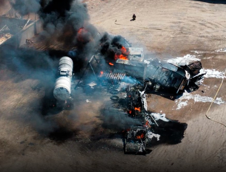 Explotan cuatro pipas con diésel en Los Mochis, Sinaloa