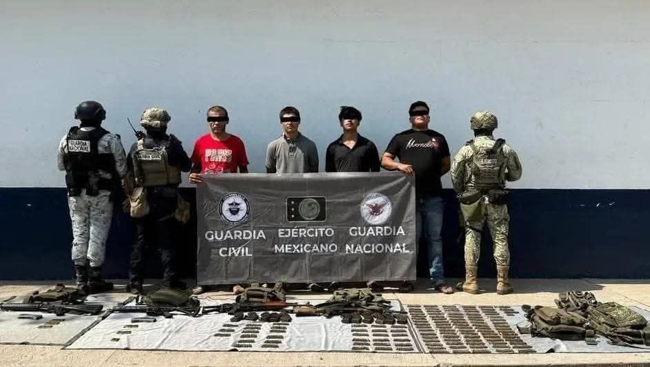 Detienen a cinco extorsionadores del CJNG en Buenavista, Michoacán