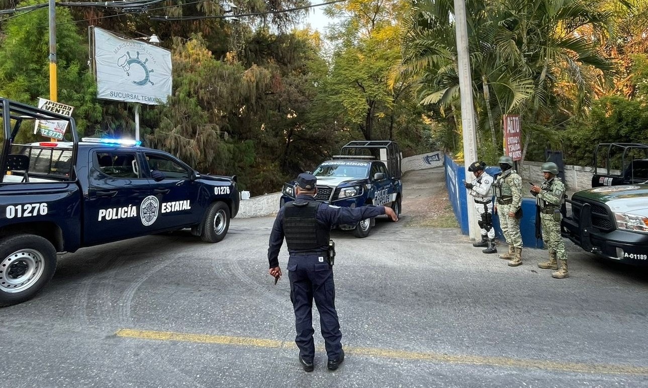 Ataque armado en marisquería de Temixco, Morelos, deja tres heridos