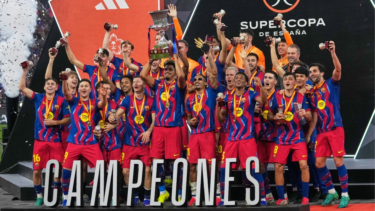 Barcelona derrota 3-2 al Real Madrid y conquista la Supercopa de España