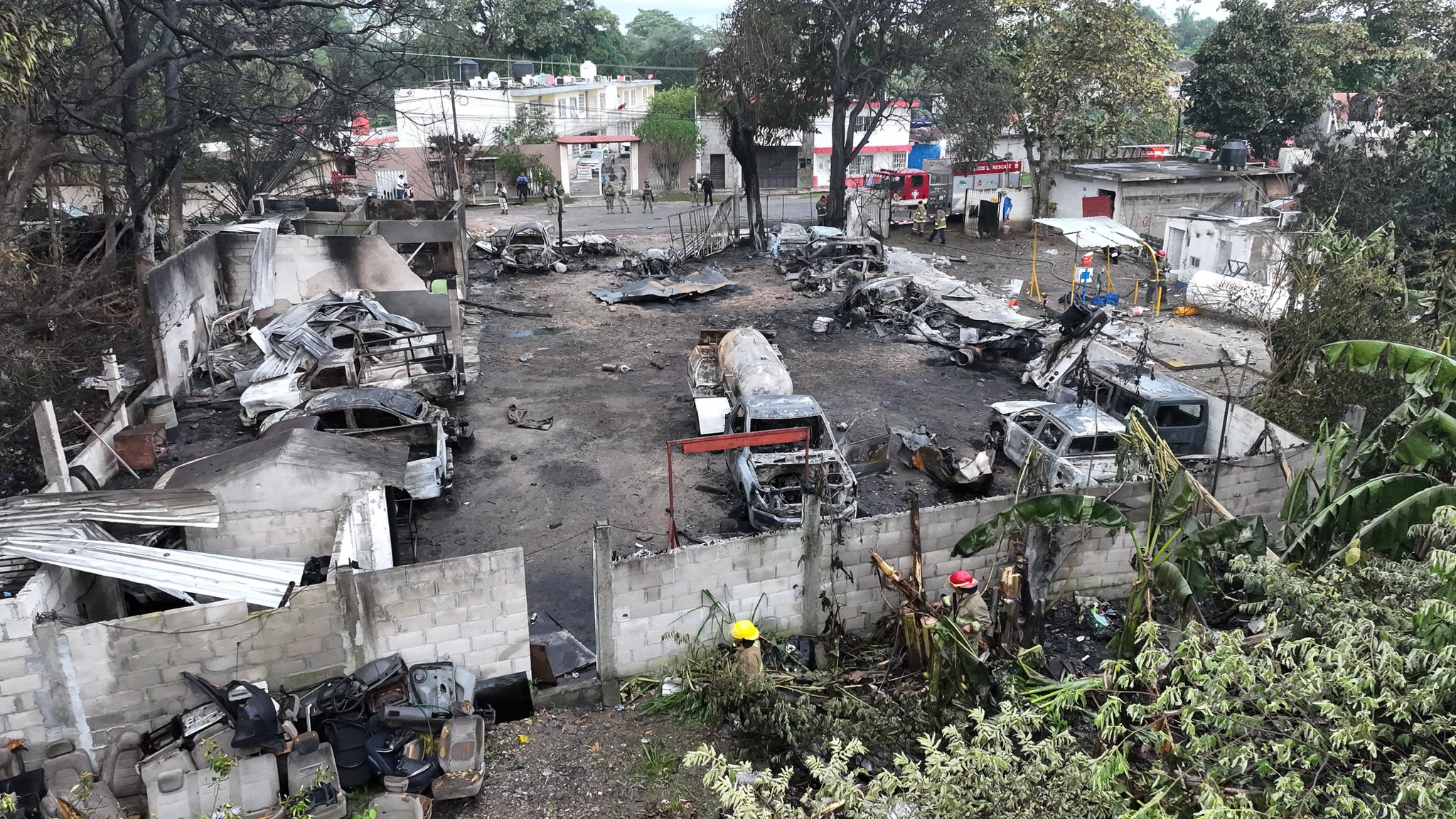 Explota estación de gas en Villahermosa, Tabasco