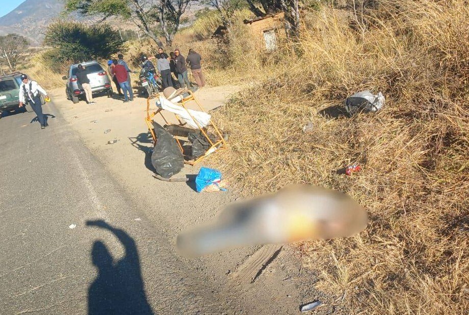 Muere atropellada una persona de la tercera edad en carretera de Santa Catarina Minas